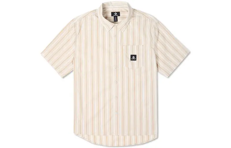 Converse Shirts Men's Yellow Lapel Moderate Shirt