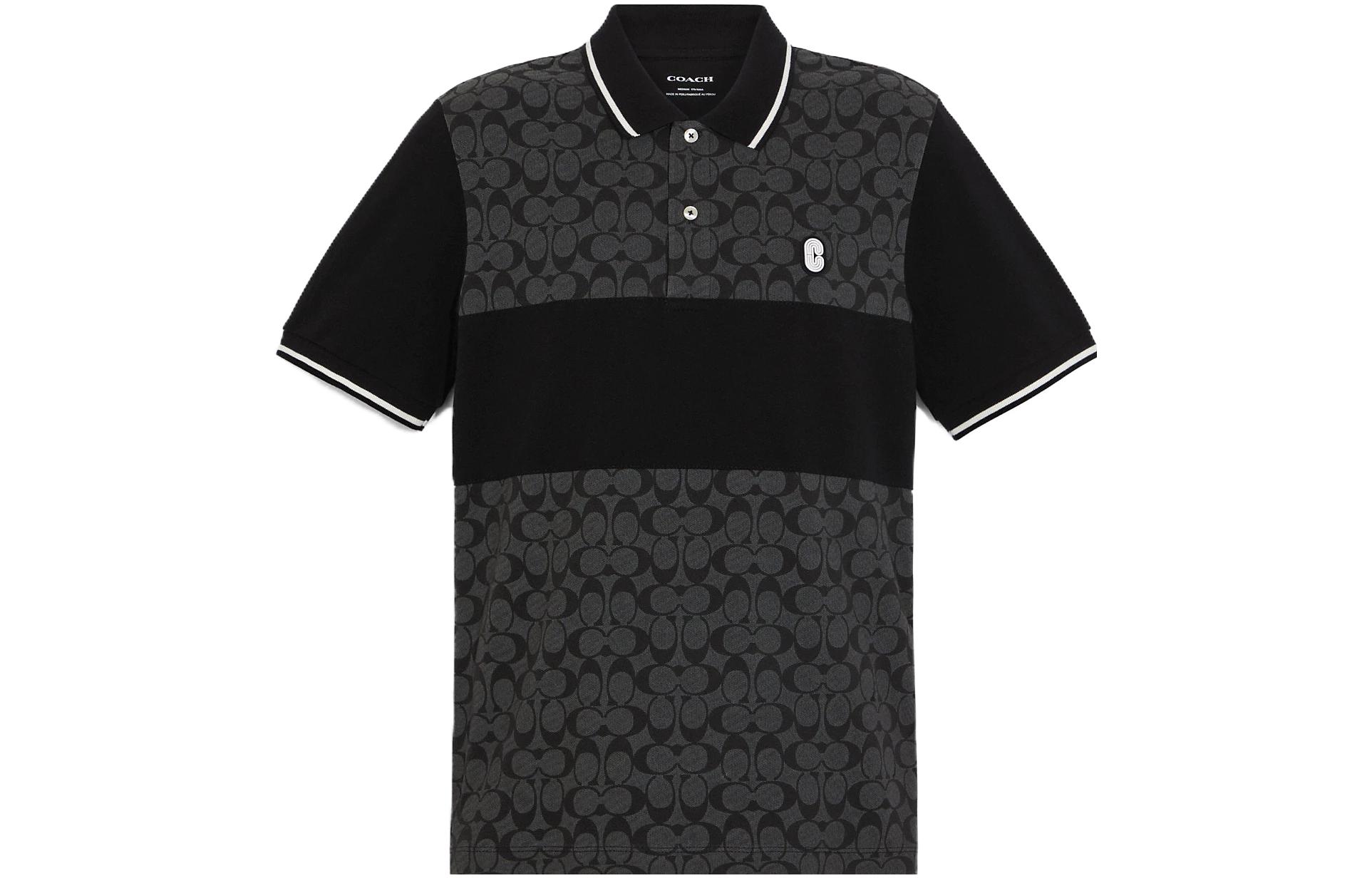 Мужское поло COACH COACH SS23 LogoPolo (угольно-серое)