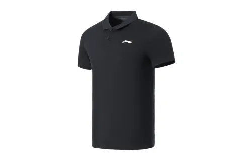 Li Ning Fitness Series Polo Shirt Men's Black