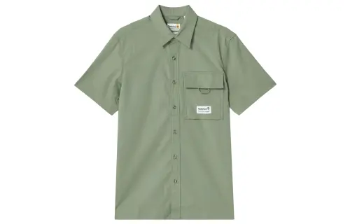 Timberland Shirts Men's Green Lapel Moderate