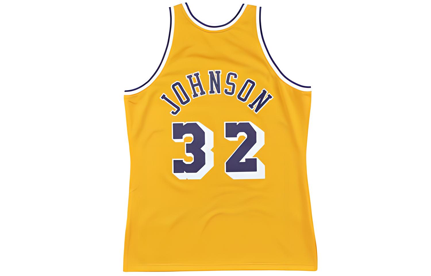 Mitchell Ness «NBA La Lakers 84 Magic Johnson» authentic home jersey