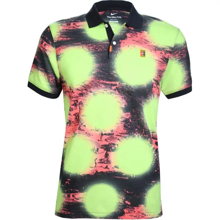 Nike Polo Shirts Men's Black Polo Collar Moderate Straight Fit