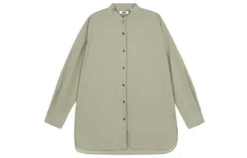 UNIQLO U Collection Shirts Unisex Verdant Green Stand Collar Moderate Other