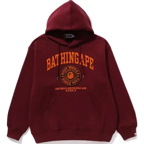 Bape College Graphic Pullover Hoodie