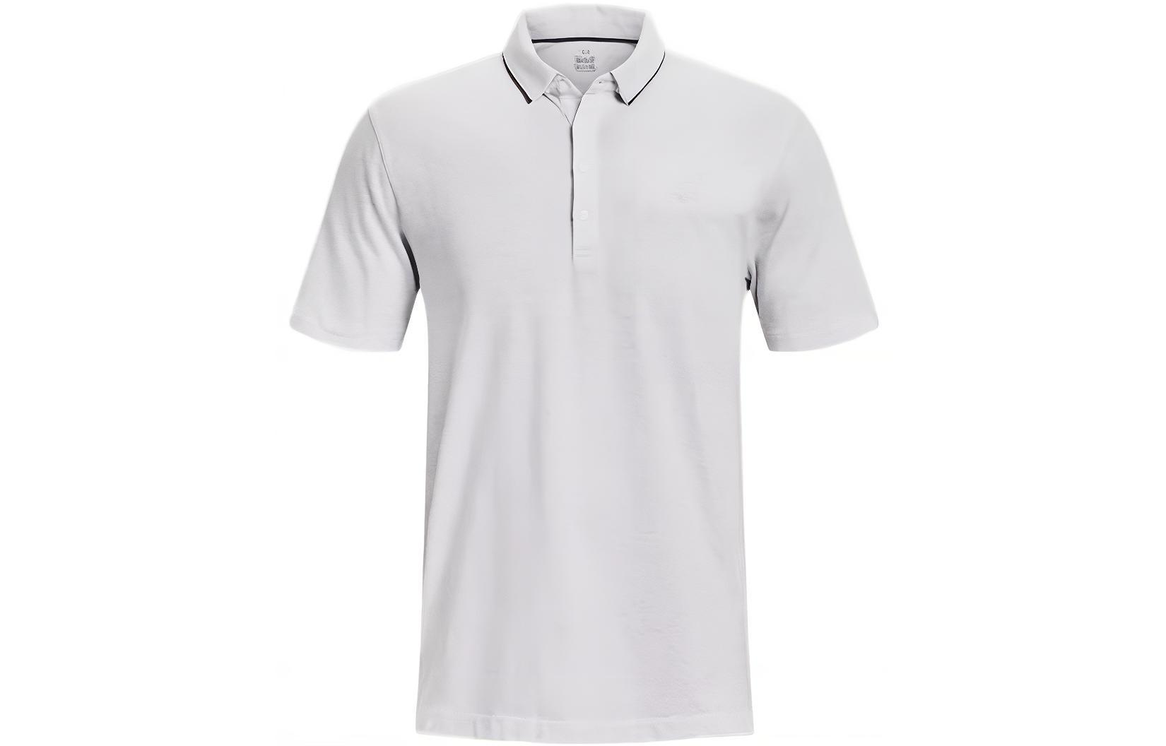Under Armour Polo Shirts Men's White Polo Collar Moderate Straight Fit