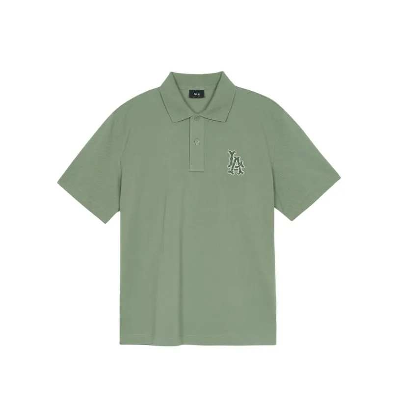 MLB Los Angeles Angels Overfit Coopers Logo Polo Shirt Unisex Green