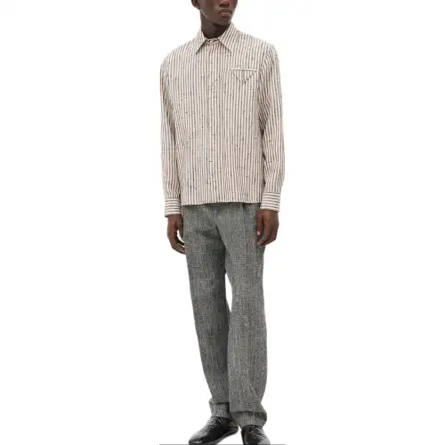 Bottega Veneta Long Sleeved Striped Shirt