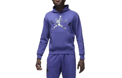Jordan Sweatshirts Men's Purple Hooded Moderate Regular