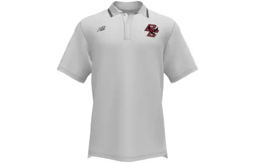 New Balance Polo Shirts Men's White Polo Collar Moderate Straight Fit