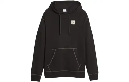 PUMA Sweatshirts Unisex Black Hooded Moderate Regular