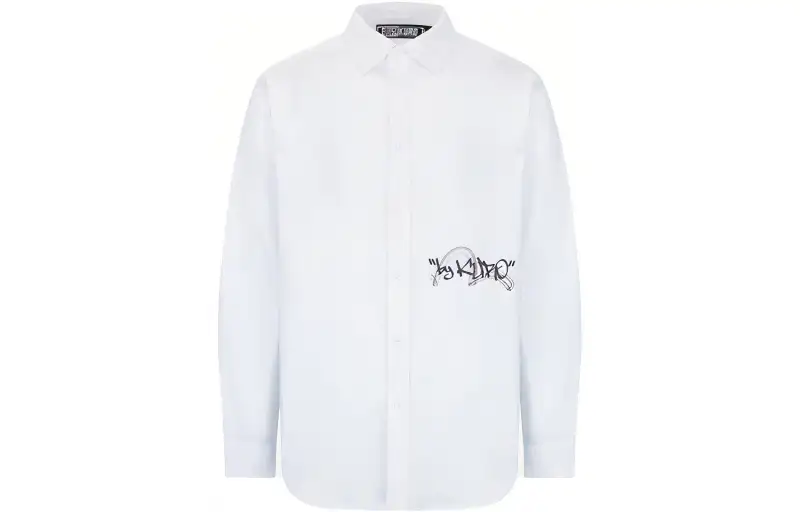 EVISU Shirts Men's White Lapel Moderate Other