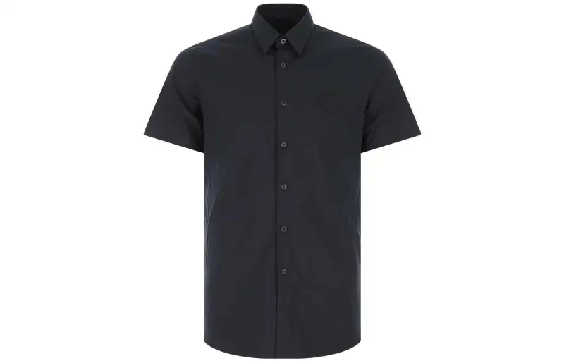 PRADA Shirts Men's Blue Lapel Moderate Other