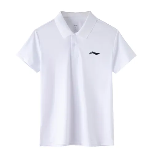 Li Ning Polo Shirts Men's Polo Collar Thin Straight Fit