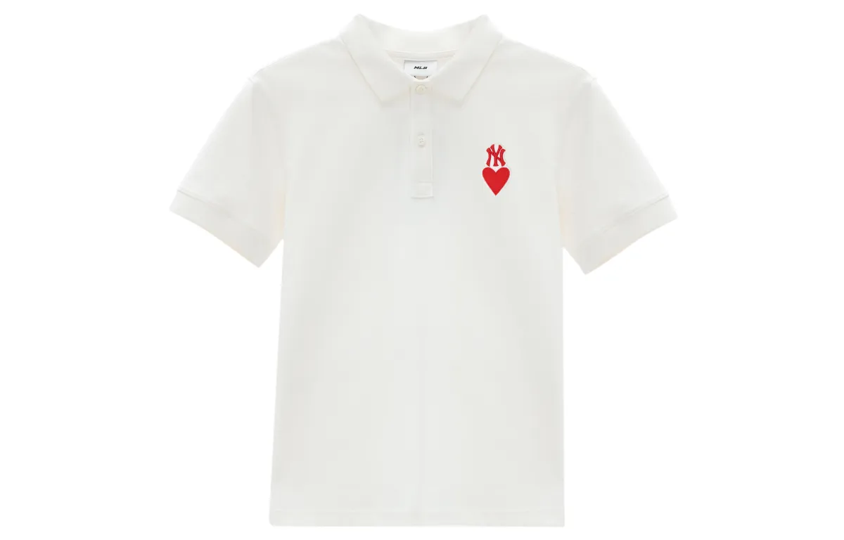 MLB Polo Shirt Unisex Cream White