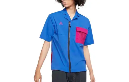 Nike Lab ACG Men Outdoor Zip-Up Shirt Blue