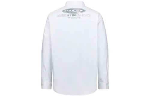 EVISU Shirts Men's White Lapel Moderate Shirt