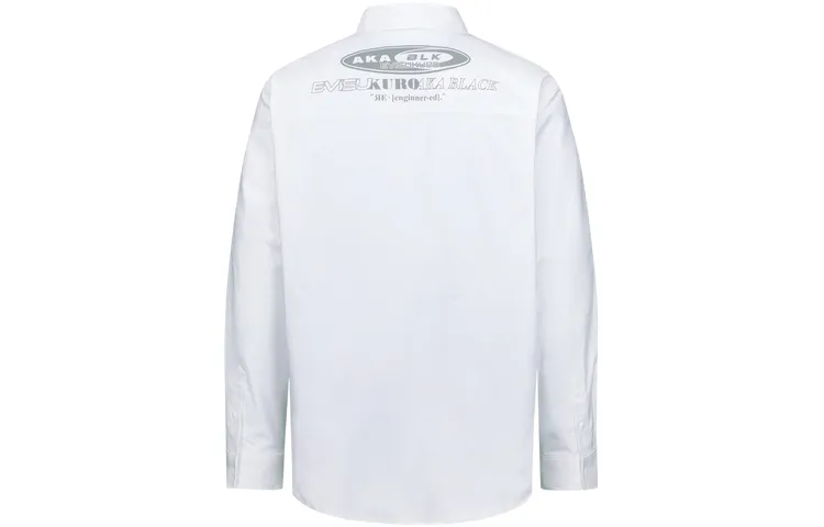 EVISU Shirts Men's White Lapel Moderate Shirt