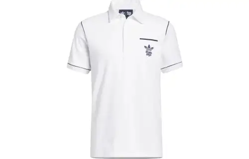 Adidas Originals Polo Shirts Men's White Polo Collar Moderate Other