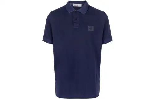Stone Island logo-patch polo shirt
