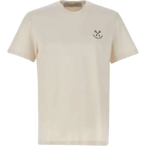 Golden Goose Deluxe Brand Logo Printed Crewneck T Shirt