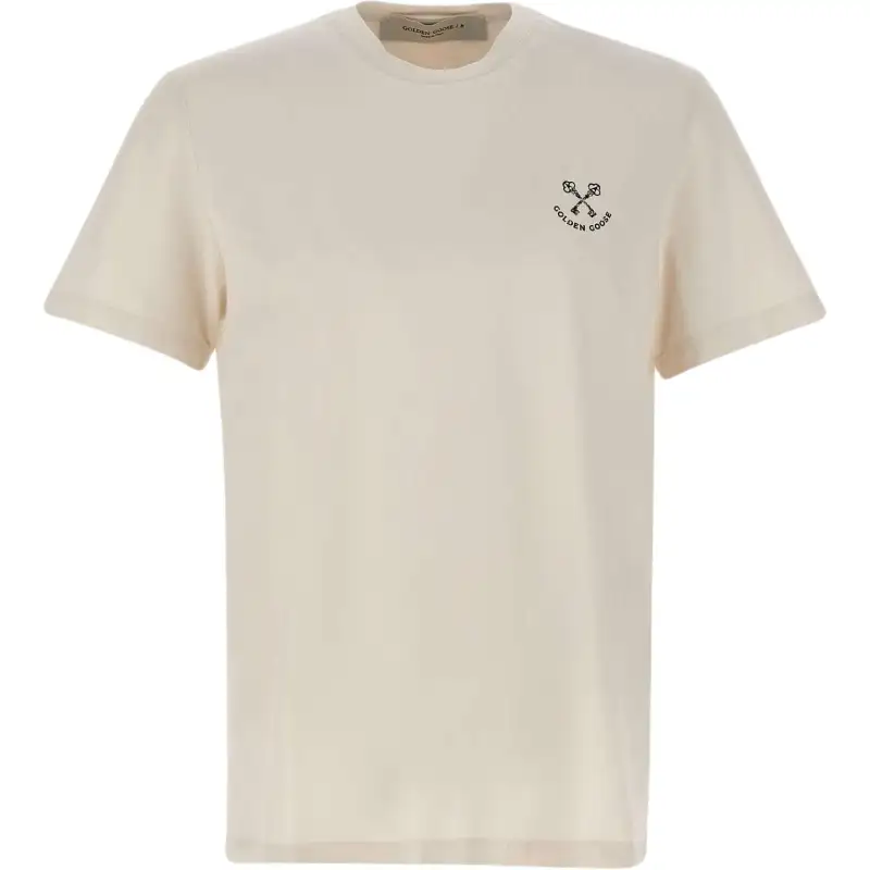 Golden Goose Deluxe Brand Logo Printed Crewneck T Shirt