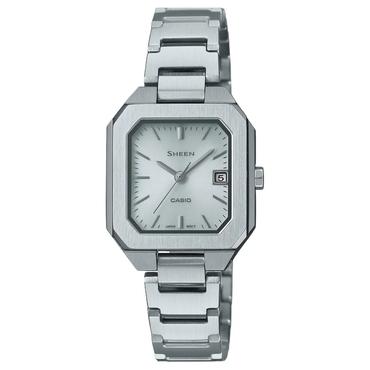 CASIO SHEEN ['50', 149262]m Waterproof Solar Quartz Movement Stainless Steel Strap Watch
