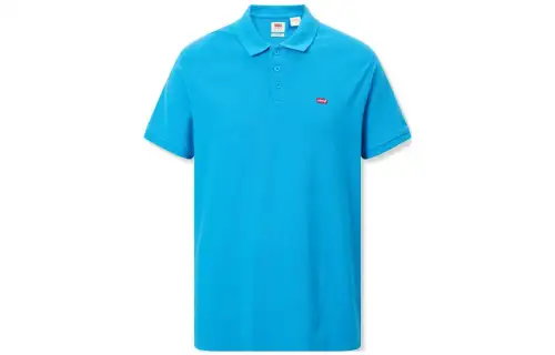 Levis Polo Shirts Men's Blue Polo Collar Thin Straight Fit