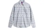 Li Ning Sports Life Collection Shirt Men's Stone Gray All Over Print