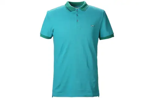 Burberry Polo Shirts Men's Green Polo Collar Moderate Straight Fit