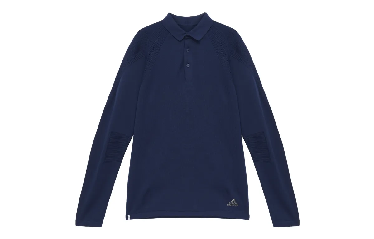 Adidas Polo Shirts Men's Blue Polo Collar Moderate Straight Fit