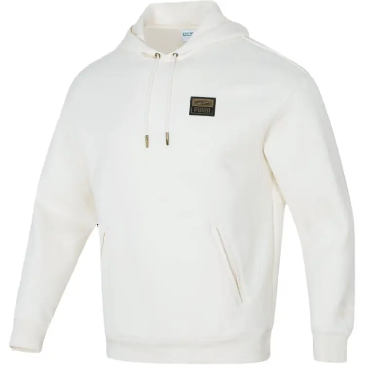 PUMA Sweatshirts Men's Ecru Hooded Moderate Regular