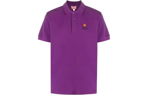 KENZO X Nigo SS23 Polo Shirts Men's Purple Polo Collar Moderate Straight Fit