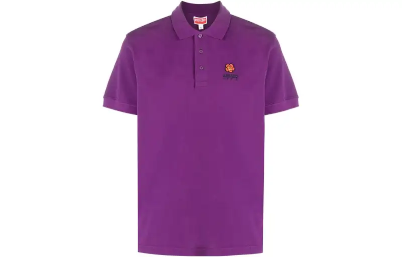 KENZO X Nigo SS23 Polo Shirts Men's Purple Polo Collar Moderate Straight Fit