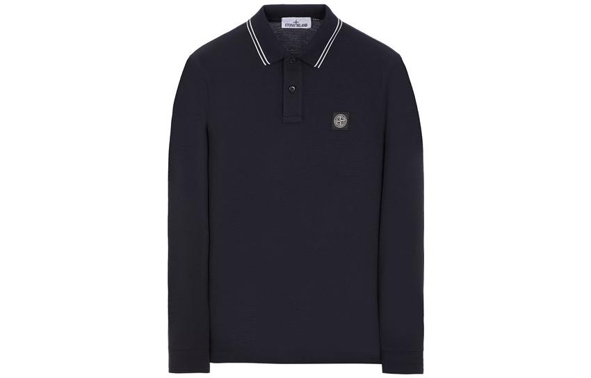 Stone Island Slim Fit Long Sleeved Polo Shirt