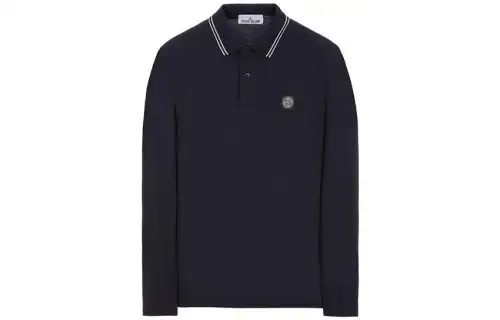 Stone Island Slim Fit Long Sleeved Polo Shirt