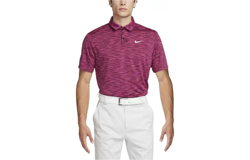 Nike Polo Shirts Men's Red Polo Collar Moderate Straight Fit