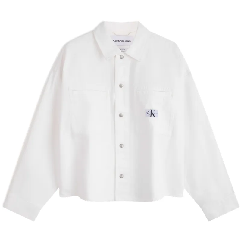CALVIN KLEIN Shirt Men's White Denim