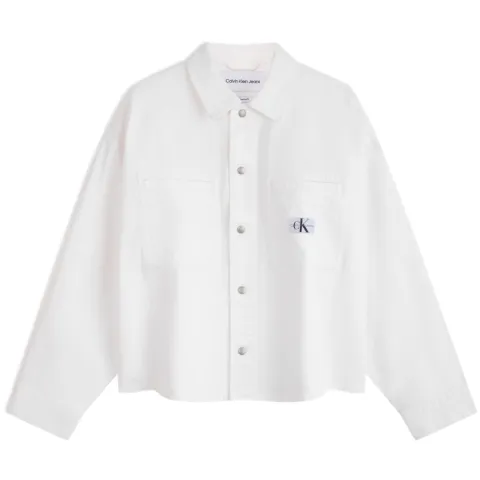 CALVIN KLEIN Shirt Men's White Denim