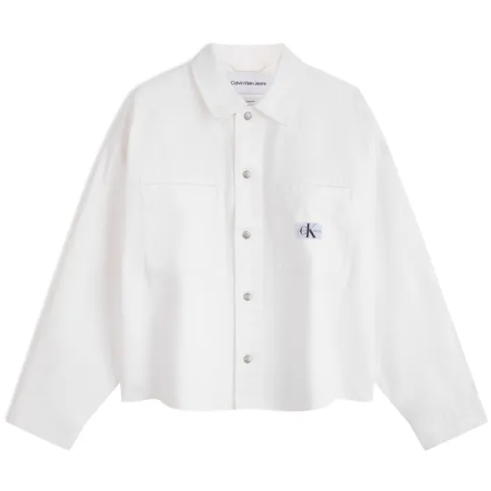 CALVIN KLEIN Shirt Men's White Denim
