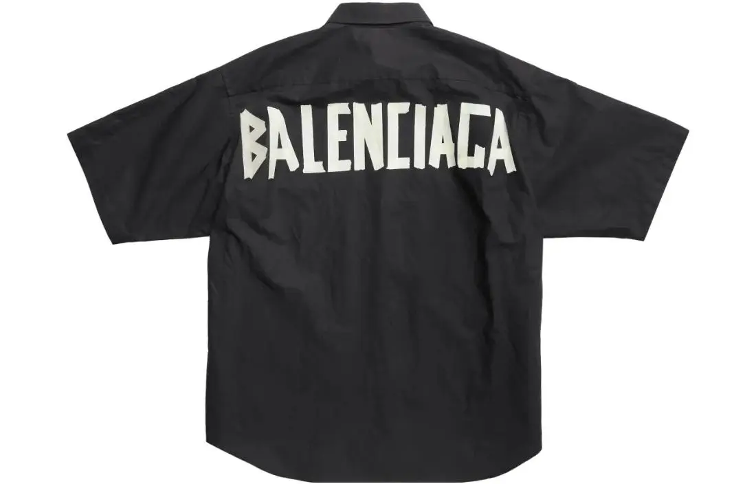 Balenciaga Tape Type Short Sleeve Shirt