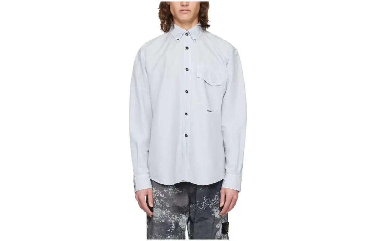 STONE ISLAND Shirt Men's Ice Frost Blue