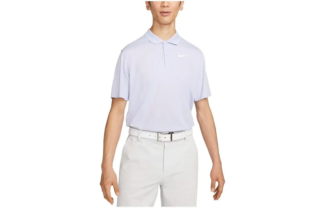 Nike Polo Shirts Men's Steel Blue Polo Collar Moderate Straight Fit