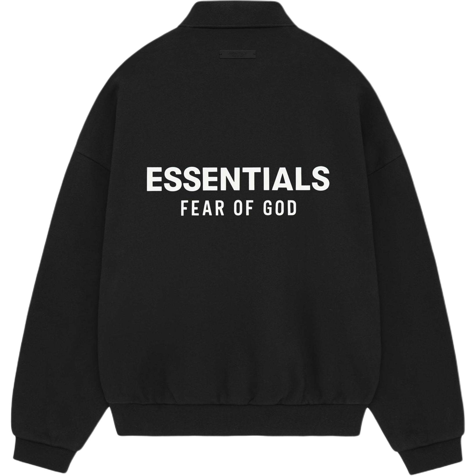 Мужское худи Fear Fear of God Essentials FW24 Holiday Core Polo (метеорит черный)