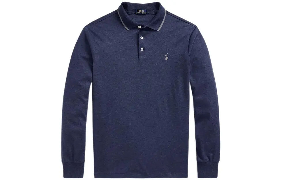 Polo Ralph Lauren FW22 Polo Shirt Custom Slim Fit Men's Marine Blue