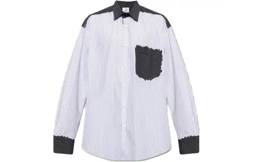 Vetements Shirts Men's Black Lapel Moderate Other