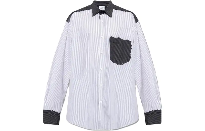 Vetements Shirts Men's Black Lapel Moderate Other