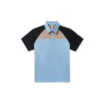 FILA Polo Shirt Unisex Dusk Blue/Black/Melon Color
