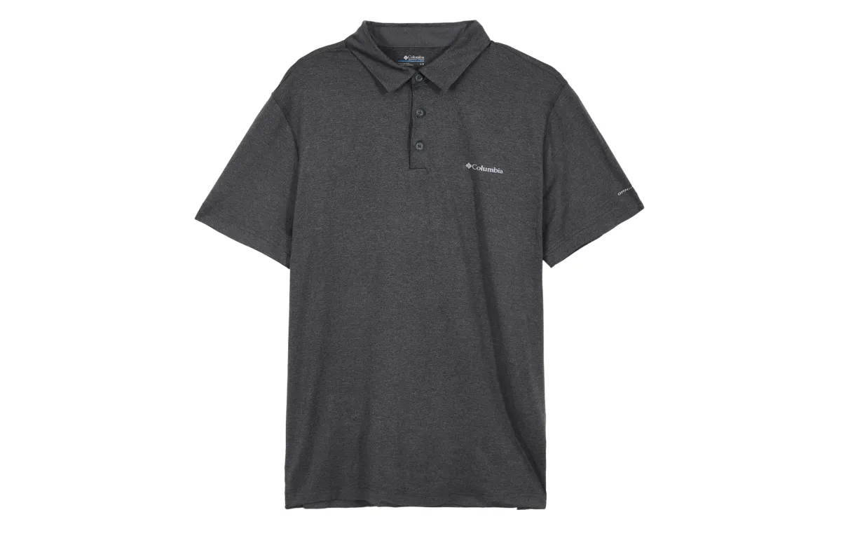Columbia Polo Shirts Men's Linen Gray Moderate