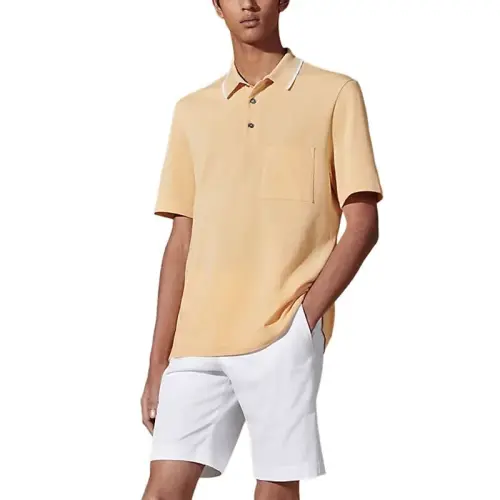 HERMES SS25 Polo Shirt Men's Banana Yellow