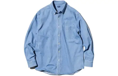 UNIQLO Shirts Men's Sky Blue Polo Collar Thin Other